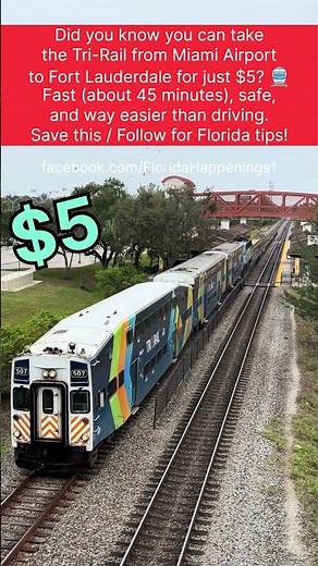 Did you know you can take the Tri-Rail from Miami Airport to Fort Lauderdale for just $5? Fast, safe