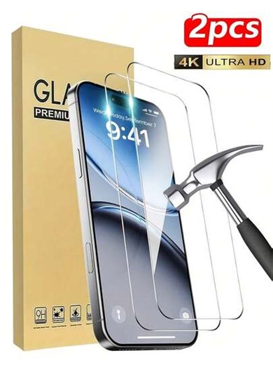 2pcs Ultra-Clear Screen Protector, High-Definition Tempered Glass Combined With Slim Design, Maintains Original Smartphone Feel While Providing Reliable Protection. High-Hardness Surface Resists Daily Scratches, Suitable For Navigation On Trips, Office Work In Cafes, And Home Entertainment. Anti-Fingerprint And Water-Resistant Functions Keep The Screen Clean In Various Life Scenarios. Compatible With IPhone 17/17 Pro Max/16 Pro Max/15 Pro Max/14 Pro Max/13 Pro Max/12 Pro Max/17 Pro/16 Pro/15 Pro