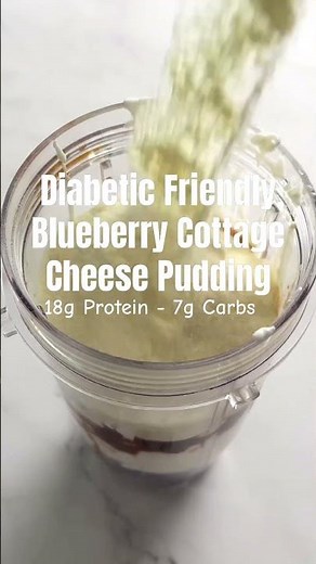 Diabetic Friendly Blueberry Pudding recipe 👇 #HighProtein #DiabetesFriendly #LowCarbRecipes