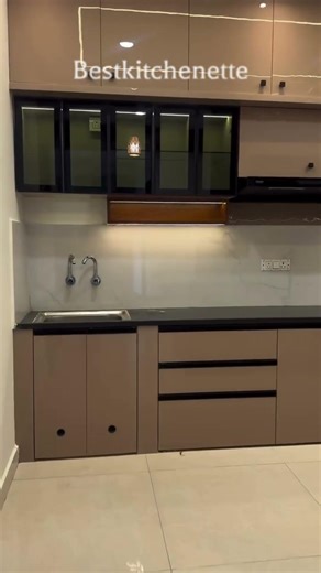 Parallel modular kitchen cabinet design | Space Saving Design ideas #shorts