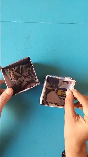 Diy paper box / easy origami box tutorial / school craft (no glue no scissors ✂️) origami box /craft