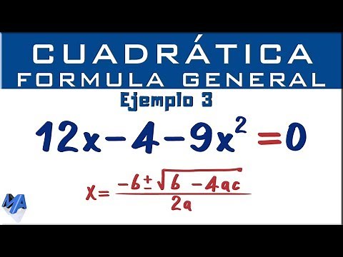 Ecuación cuadrática por fórmula general | Ejemplo 3