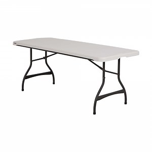 Lifetime 6 Foot Rectangle Folding Table, Indoor/Outdoor Commercial Grade, Almond (80712)