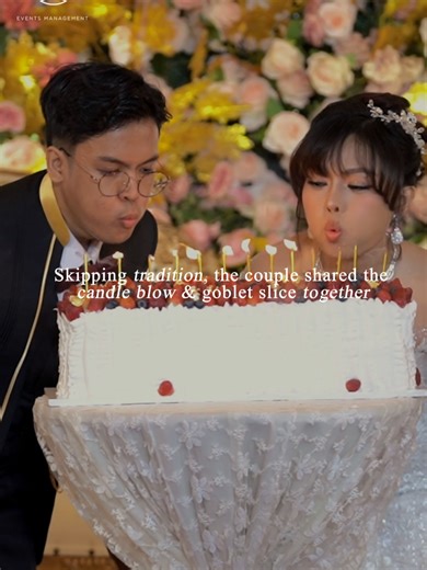 Innovative Wedding Trend: Candle Blowing & Goblet Slicing
