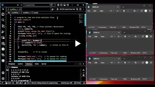 File Handling in C: Separating ODD EVEN Numbers | Anees Kokadan posted on the topic | LinkedIn