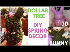 Dollar Tree Bunny Spring/Easter Diy Moss Decor 2019 #easterdecor #dollartree #diy