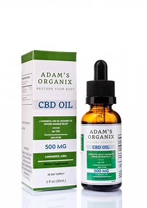 500mg CBD Oil Tinctures Adam's Organix 500mg CBD Oil - THC FREE | Adam's Organix