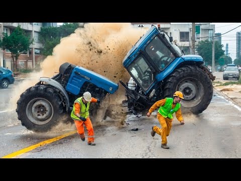 Dangerous Fastest Truck Driving Skills | Heavy Equipment Disaster, Truck Fails Compilation 2024