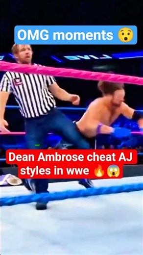 Dean Ambrose CHEATS AJ Styles?! 😱 WWE Fans Shocked! #wwe #shorts