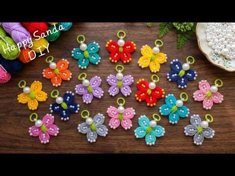 I Make and Sell 🌟❤️ Anyone Can Make Thes Beautiful Yarn Butterflies in a Very Simple Way- DIY Crafts