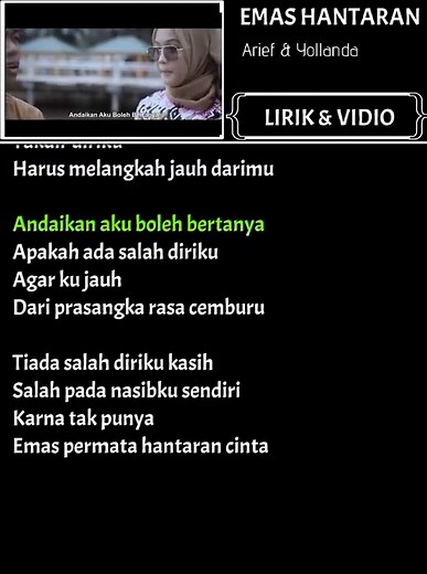 Emas Hantaran - Arief & Yollanda (Full Lyrics Video)