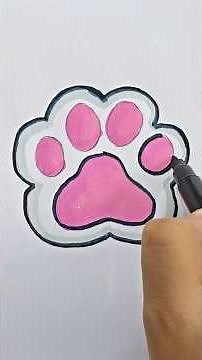 paw drawing tutorial | step by step easy drawings | simple drawings.