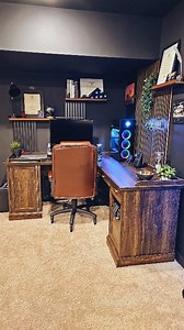 16K views · 232 reactions | Sneak peek into hubby's mini office/gaming makeover!  Managed to capture this while he snuck off to the bathroom - now he's got the perfect spot for showing off all his awards and enjoying his games. He's practically living in the basement these days!  #officemakeover #gamerlife #manden #rbg #nothingfancy | Momeditwithnards | Facebook