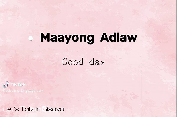 Cebuano greetings #bisayalanguage #cebuano #cebuana #cebu #tiktoklearning #trending #bisaya #letstalkinbisaya