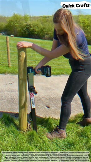 Stop Digging! The Smartest Way to Remove Old Fence Posts #shorts