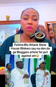 17K views · 628 reactions | According to First Lady Fatima Maada Bio e say na State House workers den da write ✍️ bad article against an eh ge bloggers den for post | BORN 2 BLOG | Facebook