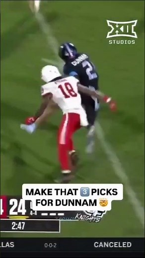 INT HAT TRICK 🎩🔥 #Big12FB