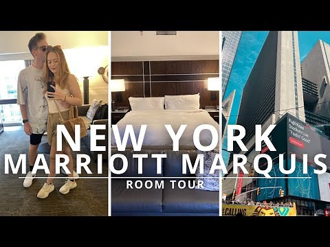 New York Marriott Marquis Room Tour | View of Times Square and Spacious!
