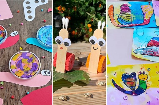 17 bricolages autour de l'escargot pour les enfants