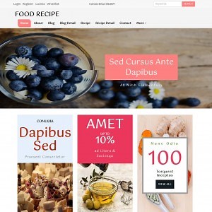 Cooking Recipe Website Template - TemplateOnWeb