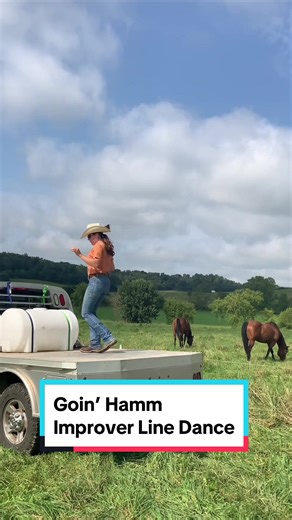 Doesn’t everyone practice line dances on the flat bed while waiting for the horse water tank to fill? Dance: Goin’ Hamm Choreography: Trevor Thorrnton Song: Crank It Up by Colt Ford 32 count, 2 wall, #improverlinedance has a restart on wall four and a tag on wall nine. Stepsheet: https://www.copperknob.co.uk/stepsheets/160714/goin-hamm #linedancing #cowgirlsoftiktok #countrygirl #linedancersoftiktok #flatbedlinedancing #linedancers #countrylinedancer #goinhammlinedance
