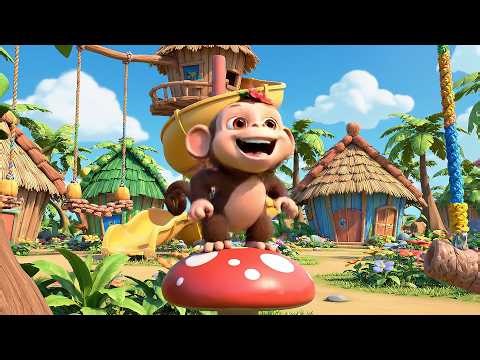 Funny Monkey Swings Ooh Ooh Ahh | Jungle Animal Song & Kids Nursery Rhymes
