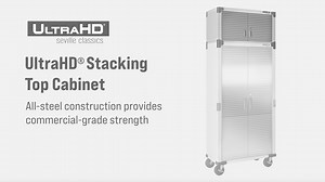 Seville Classics UltraHD® Stacking Top Steel Body Lockable Storage Cabinet Organizer Shelving Unit, 36" W x 18" D x 18.5" H, Granite