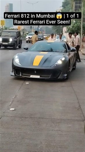 Ferrari 812 in Mumbai 😱 | 1 of 1 Rarest Ferrari Ever Seen! 😱🥶💀#short #viral