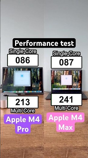 Apple M4 Pro vs M4 Max performance test