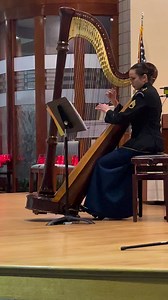 Start your week with the phenomenal harp stylings of our own Staff Sgt. Grace Bauson! Video taken from her recital last week in Burtonsville, MD. #harp #harpist #army #armymusic #armyband #militarymusuc | The United States Army Field Band