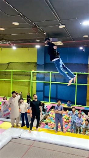 Wali bhai on fire 🔥 #foryou 😱#shortvideo #trampoline 😨