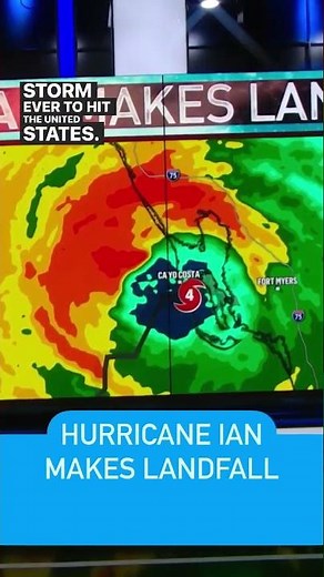 Hurricane Ian makes landfall in Florida #Shorts