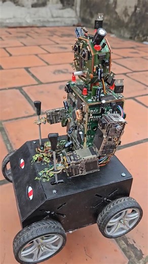 7.7K views · 57 reactions | Test 01-DIY Robot Drives an RC Car -Built from E-Waste #diy #robot | Nikola toyss | Facebook