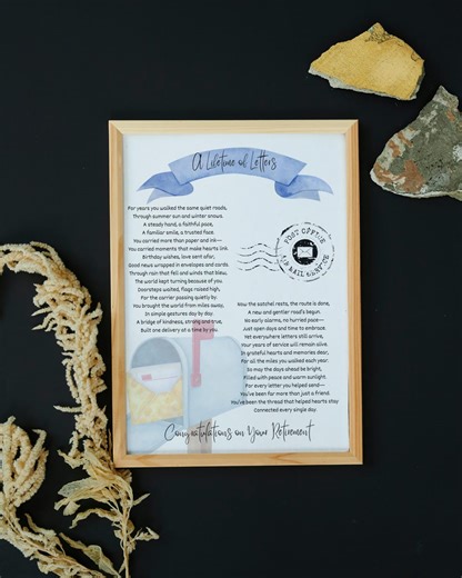 USPS Retirement Gift Printable Poem | Mail Carrier | Postal Worker | Mailman Mail Lady Keepsake - Etsy