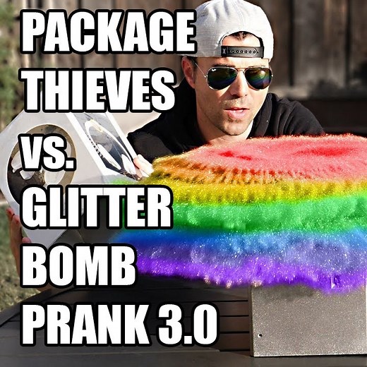Package Thieves vs. Glitter Bomb Prank 3.0 - Merry Christmas ya filthy animals! #Holidays | Mark Rober