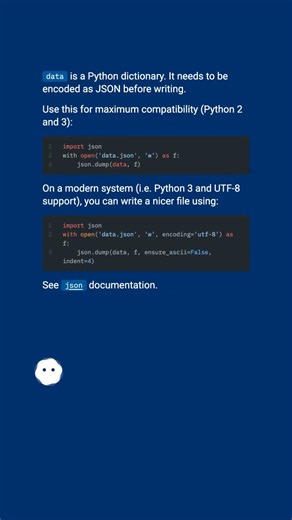 How do I write JSON data to a file? #shorts