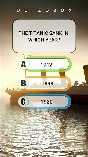 🚢 95% Claim They Know This! In What Year Did The Titanic Sink? #Quizobox