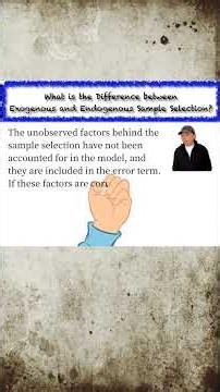 #EndogenousSampleSelection #SampleSelectionBias #OLS #Econometrics #SampleSelection