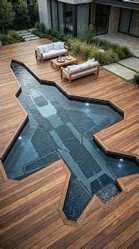 The Most INSANE Airplane Pool (Custom Mosaic!) 🛠✨ #shorts #pool #diy