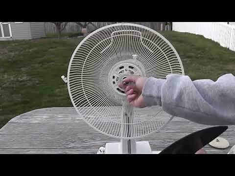 How to clean and oil the motor on an oscillating table fan?