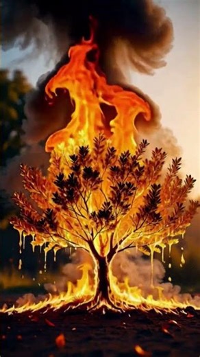 Tree on Fire! 🌳🔥 Must Watch!"