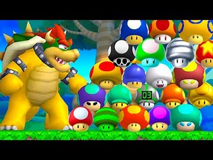 All Playable Super Mushroom Power Ups in New Super Mario Bros Wii