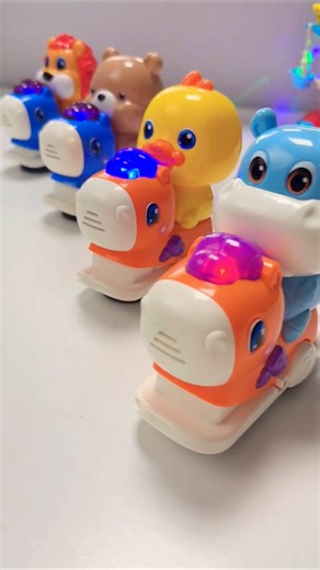 Cute Animal 🐰🐻🐤 Ride on Rocking Horse 🐴🌈 #shorts #toys #fun