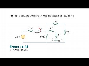 Problem 16.25 Electric Circuits (Sadiku) - Laplace Transform on RLC Circuits ft. @mathsamtube
