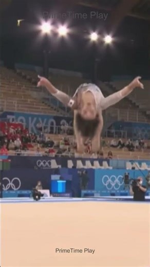 This Olympic floor routine is INSANE🤯 #gymnastics #olympics #flips