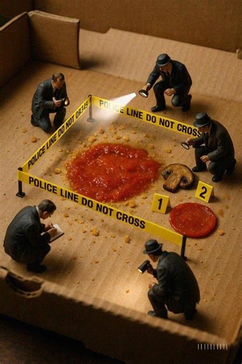 Pizza Crime Scene 🍕🔍🤣 #funnyshort #animation #crimeparody