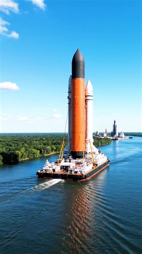 2.6K views · 40 reactions | River Voyage of Power SLS Core Stage En Route #space #science #earth #BOOMchallenge #NASA #hubble #JWST #SpaceX #science #fact #solarsystem #cosmos | Beyond the Stars | Facebook