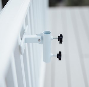 Deck Rail Flag Pole Holder: Tiki Torch & Light Mount - Etsy