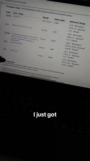 Hailey just received her mycotoxin test results - and 4 toxins were detected in her body 😳 While seeing these results can feel overwhelming, having clarity is the first step toward taking control of your health. With RealTime Labs, Hailey was provided with resources to interpret her results and had the opportunity to speak directly with our team. Understanding which toxins are present and how they affect your body helps guide targeted actions to support detoxification and overall wellness. If y