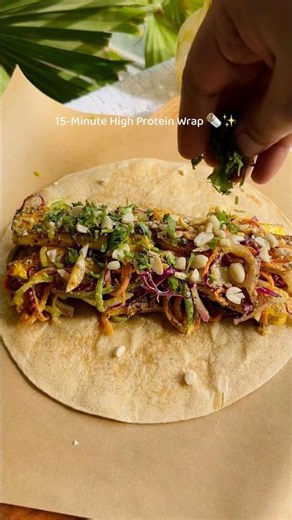 15 Minutes Crispy High Protein Wrap #recipe #vegetarian #easyrecipe #cooking #highprotein